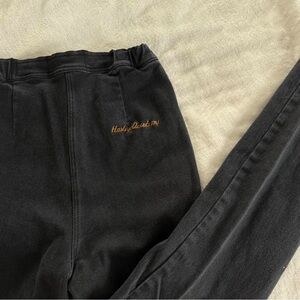 Authentic Vintage Harley-Davidson Black Jeans with Iconic Patch